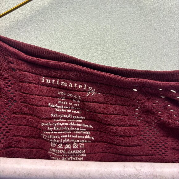 FREE PEOPLE BURGUNDY TOP- NEW WITH TAGS - Picture 3 of 3